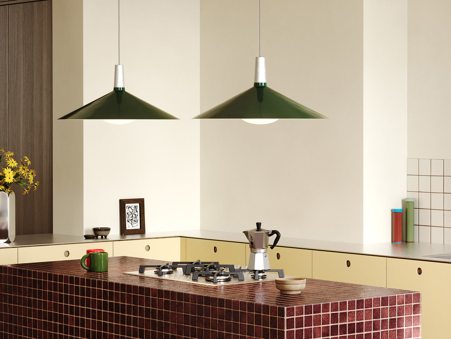 Bower Pendant Light by Tala - Large / Dark Green