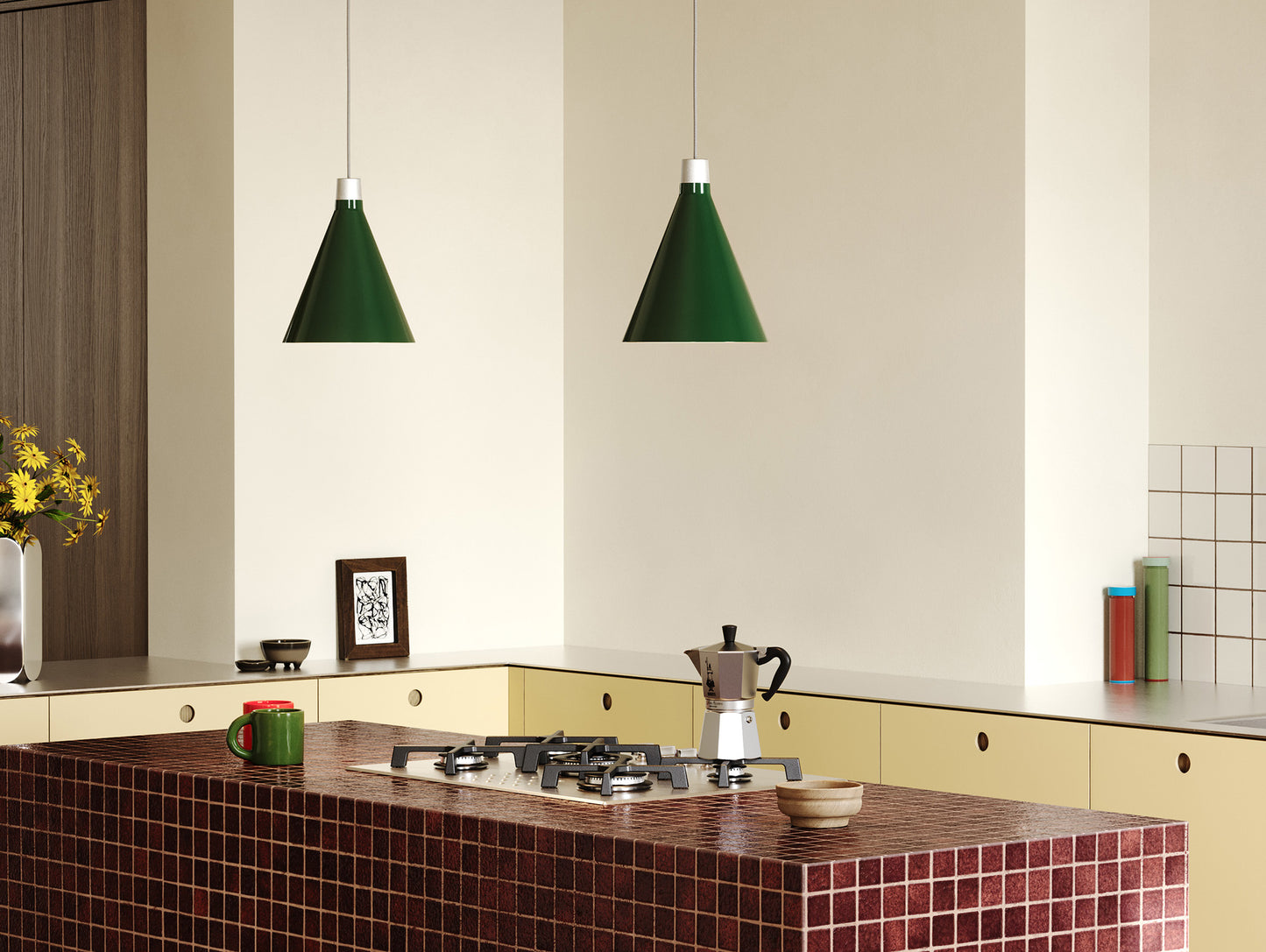 Bower Pendant Light by Tala - Small / Dark Green