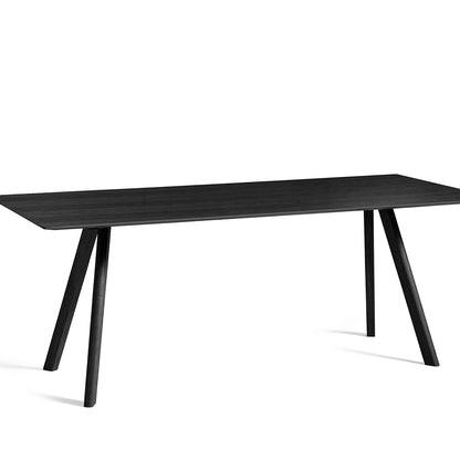 Copenhague Dining Table CPH30 by HAY / 90 x 200 cm / Black Oak veneer top (water based lacquer) / Black Oak base (water based lacquer).