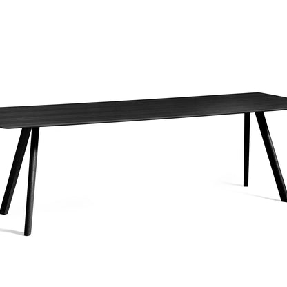 Copenhague Dining Table CPH30 by HAY / 90 x 250 cm / Black Oak veneer top (water based lacquer) / Black Oak base (water based lacquer).