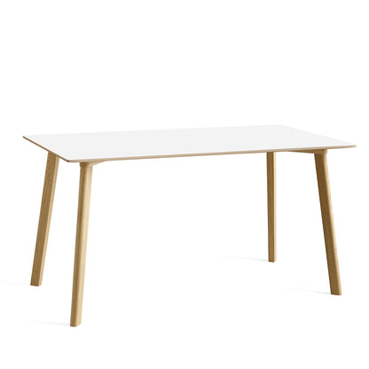 Copenhague Deux Table CPH 210 by HAY -  140x75 cm / Lacquered Oak (Water-Based) / Pearl White Laminate