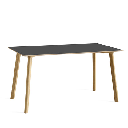 Copenhague Deux Table CPH 210 by HAY -  140x75 cm / Lacquered Oak (Water-Based) / Stone Grey Laminate