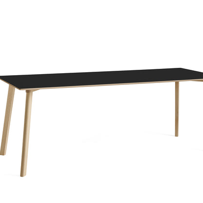 Copenhague Deux Table CPH 210 by HAY -  200x75 cm / Untreated Beech / Ink Black Laminate