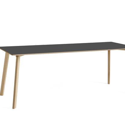Copenhague Deux Table CPH 210 by HAY -  200x75 cm / Lacquered Oak (Water-Based) / Stone Grey Laminate
