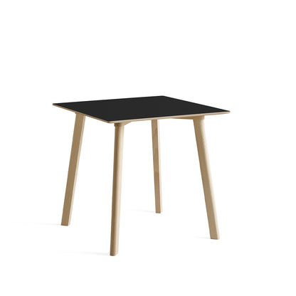 Copenhague Deux Table CPH 210 by HAY -  75x75 cm / Untreated Beech / Ink Black Laminate