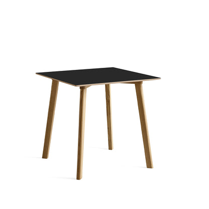 Copenhague Deux Table CPH 210 by HAY -  75x75 cm / Lacquered Oak (Water-Based) / Ink Black Laminate