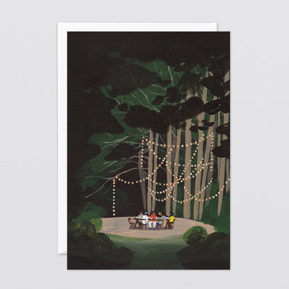 Dinner In The Forest Art Card by Wrap