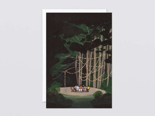 Dinner In The Forest Art Card by Wrap