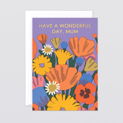 'Wonderful Mum' Greetings Card by Wrap