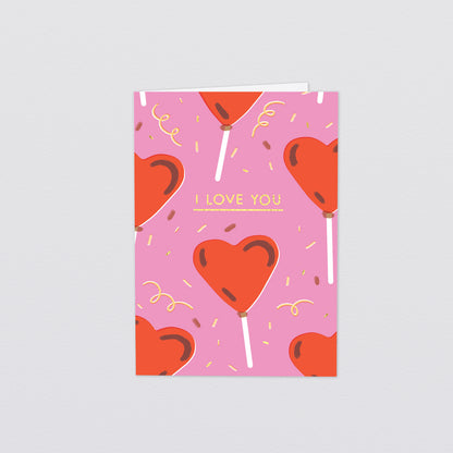'Love Pop' Foiled Greetings Card by Wrap
