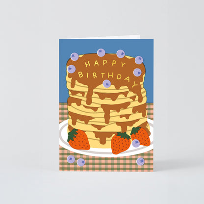 'Happy Birthday Pancakes' Foiled Greetings Card by Wrap