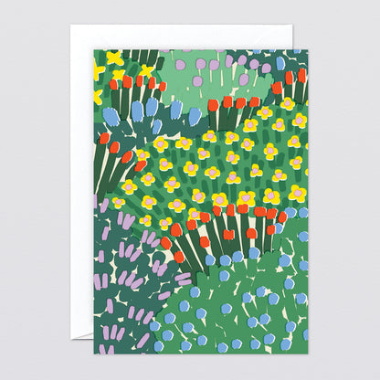 'Garden Flowers' Greetings Card by Wrap
