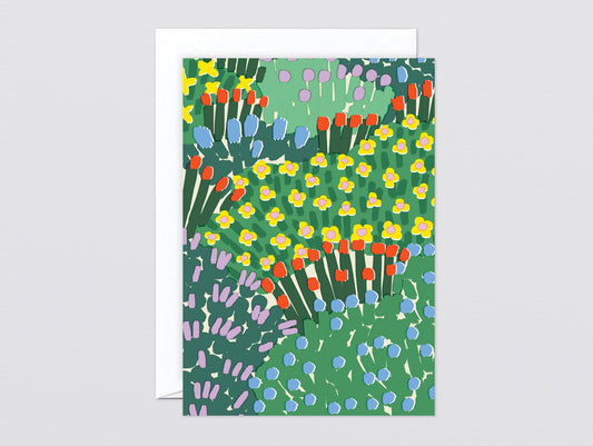 'Garden Flowers' Greetings Card by Wrap