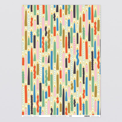 Candles Wrapping Paper  by Wrap