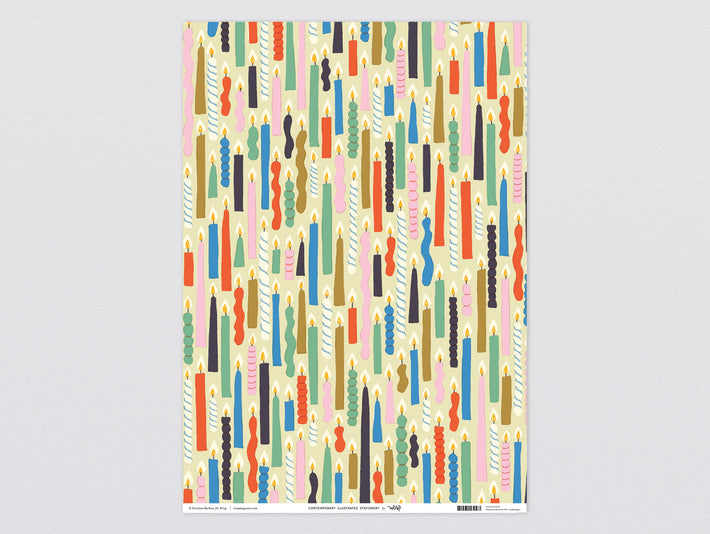 Candles Wrapping Paper  by Wrap