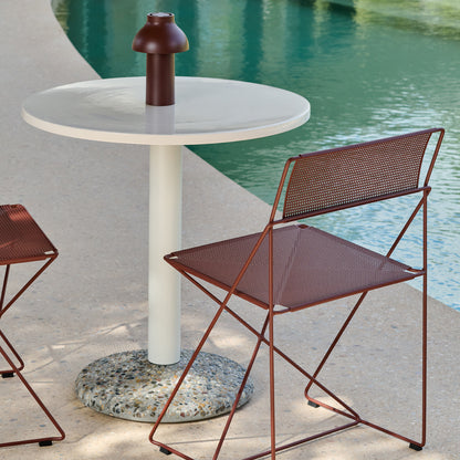 X-Line Chair Outdoor by HAY – Iron Red Powder-Coated Steel Frame / Iron Red Seat and Back