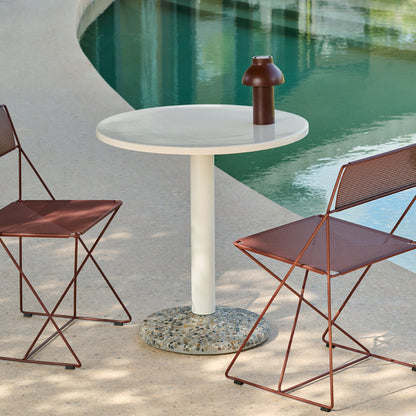 X-Line Chair Outdoor by HAY – Iron Red Powder-Coated Steel Frame / Iron Red Seat and Back