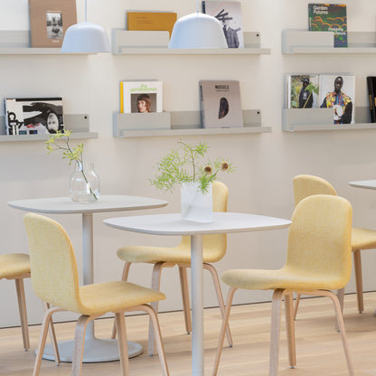 Soft Cafe Table by Muuto - Square (70x70 cm) / Height: 73 cm / Grey Linoleum Top / Grey Aluminium Base