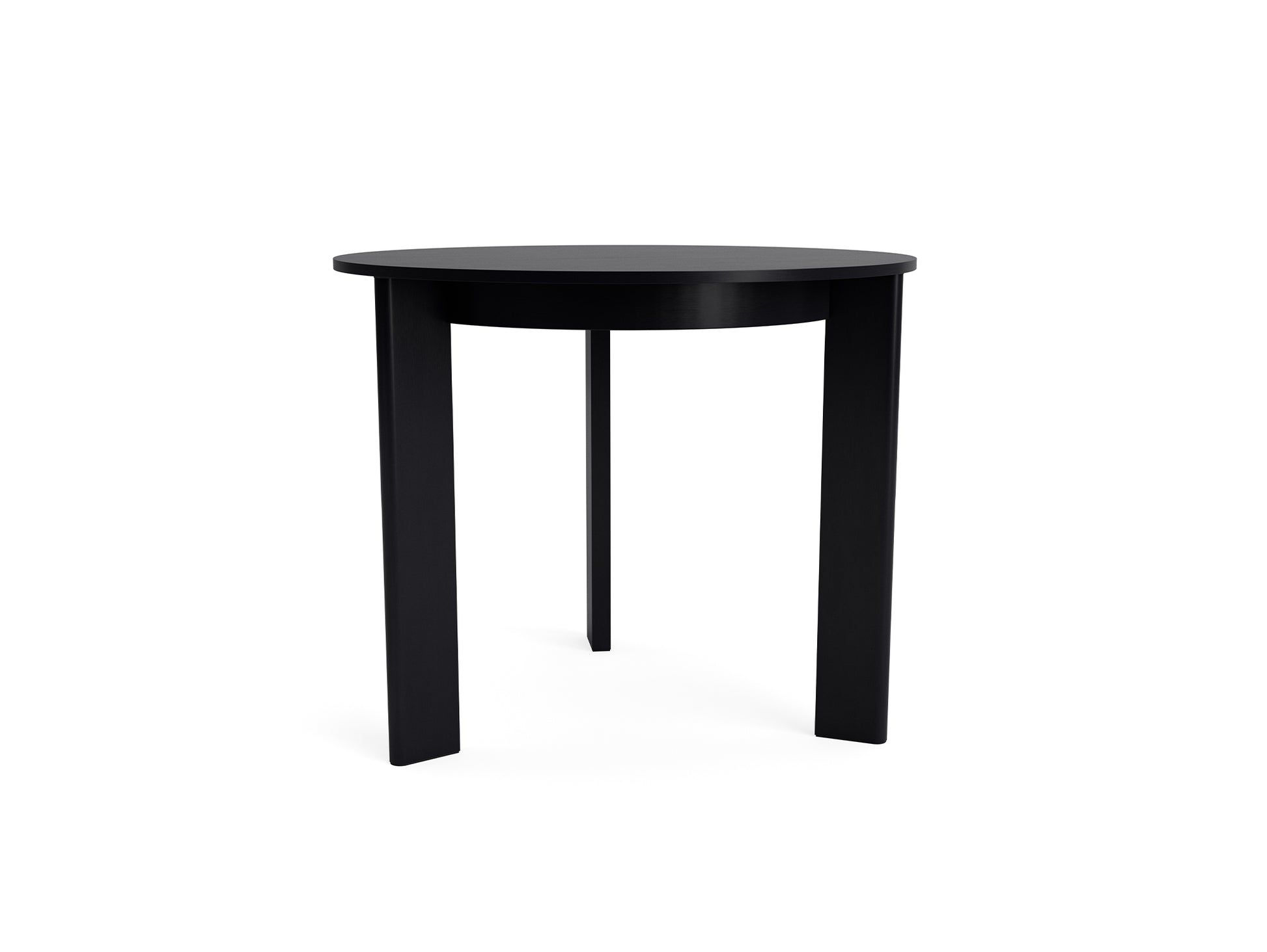 Chisel 20 Table Round by HAY - D90 cm / Black Lacquered Oak Veneer