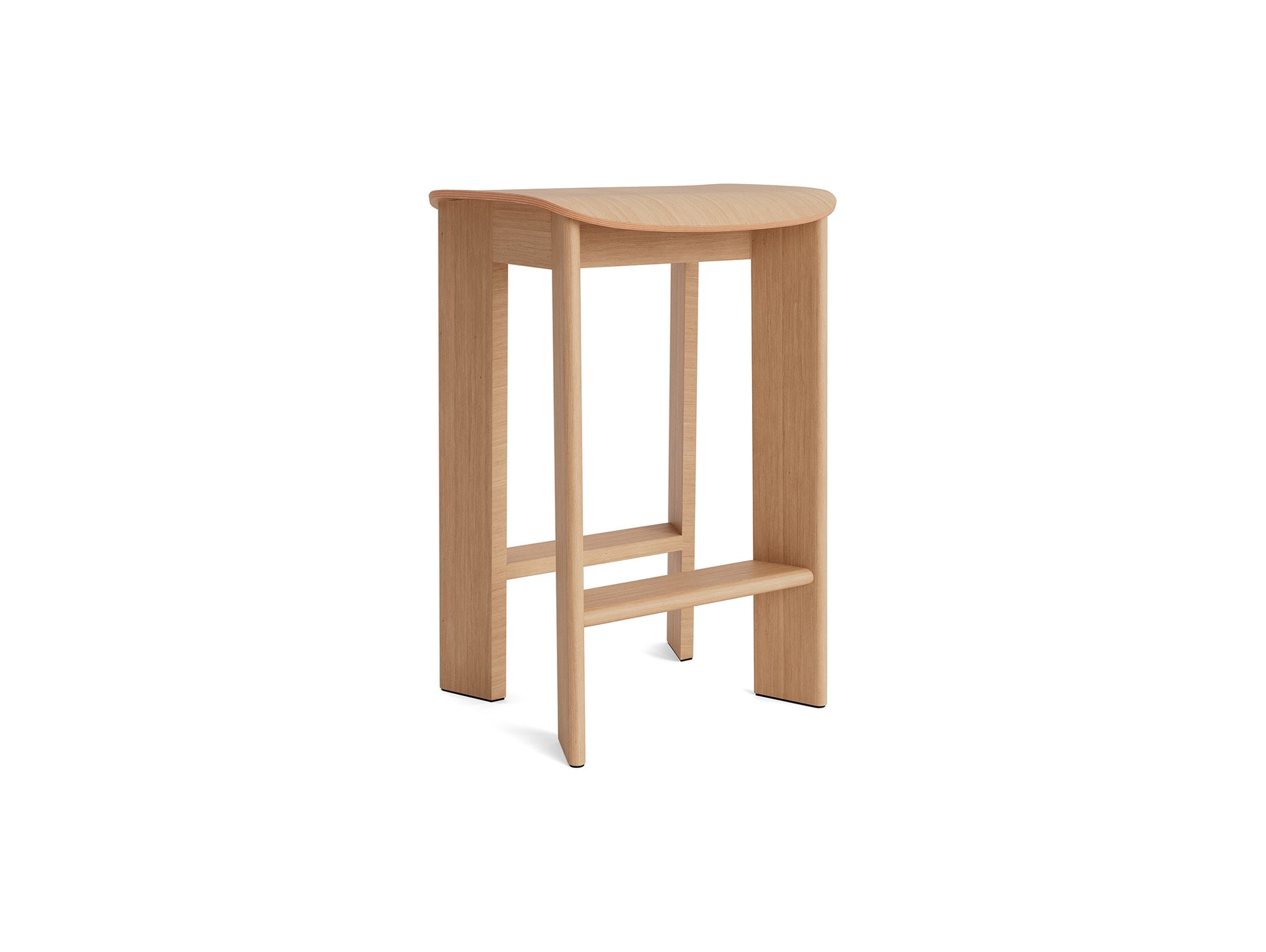 Chisel 30 Bar Stool Low by HAY - Lacquered Oak