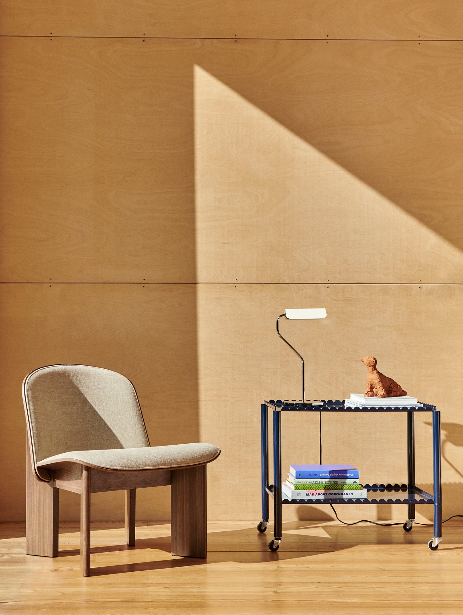 Arcs Trolley by HAY - Low / Steel Blue