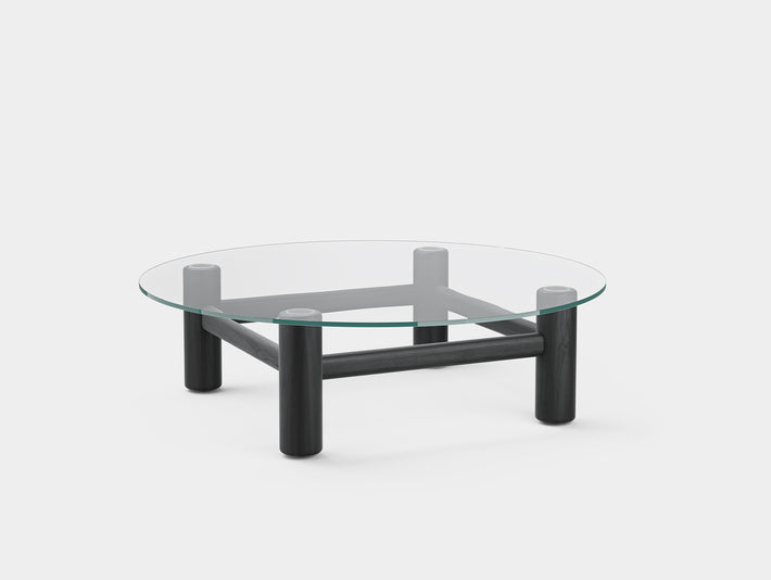 Boundary Table by Massproductions - Round (Diameter: 140 cm) / Black Stained Ash