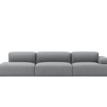 Connect 3-Seater Modular Sofa by Muuto - Configuration 5 / Right Armrest /  Fiord 151