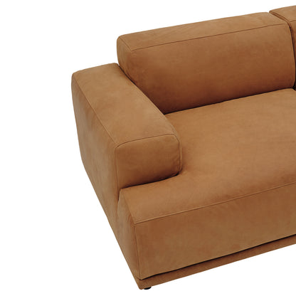 Connect Soft Corner Modular Sofa by Muuto - Grace Leather Cognac