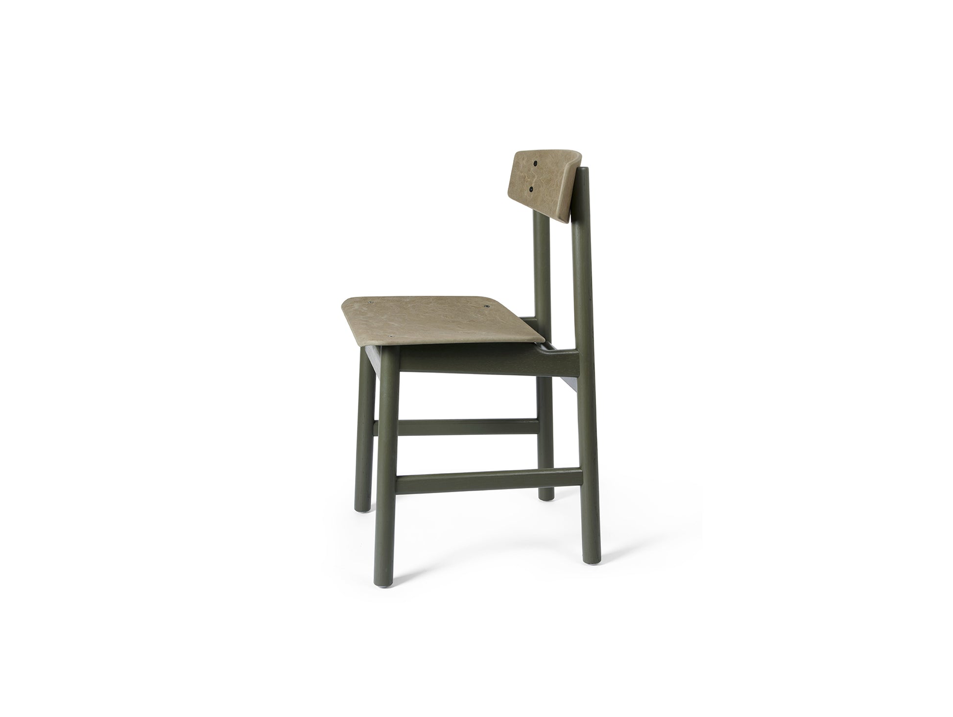 Conscious Chair 3162 by Mater - Green Stained Oak / Coffee Waste Green