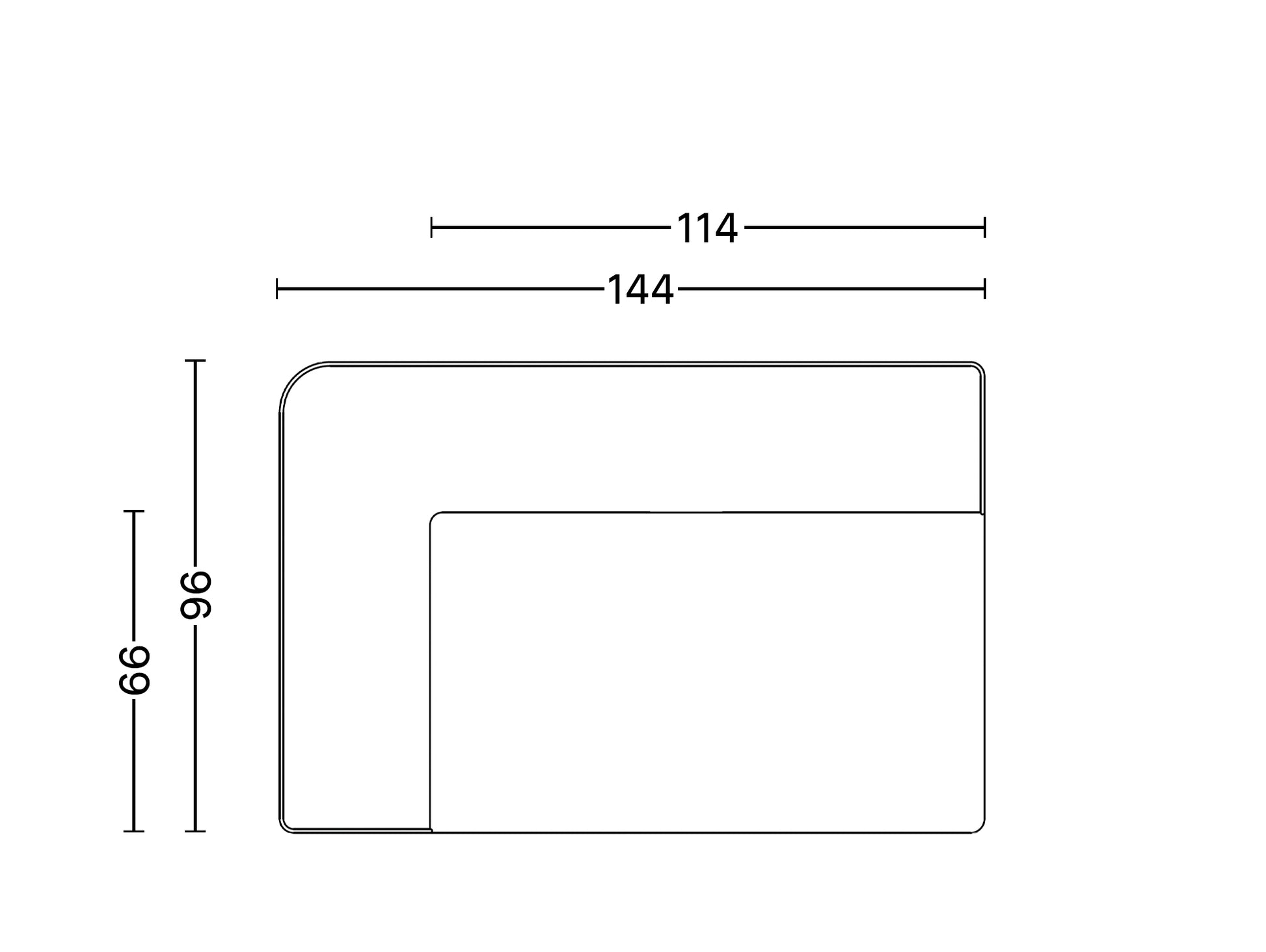 Eave Modular Sofa 96 - Individual Modules by Audo Copenhagen / Corner Module 144 / Left Armrest (Sitting Right)