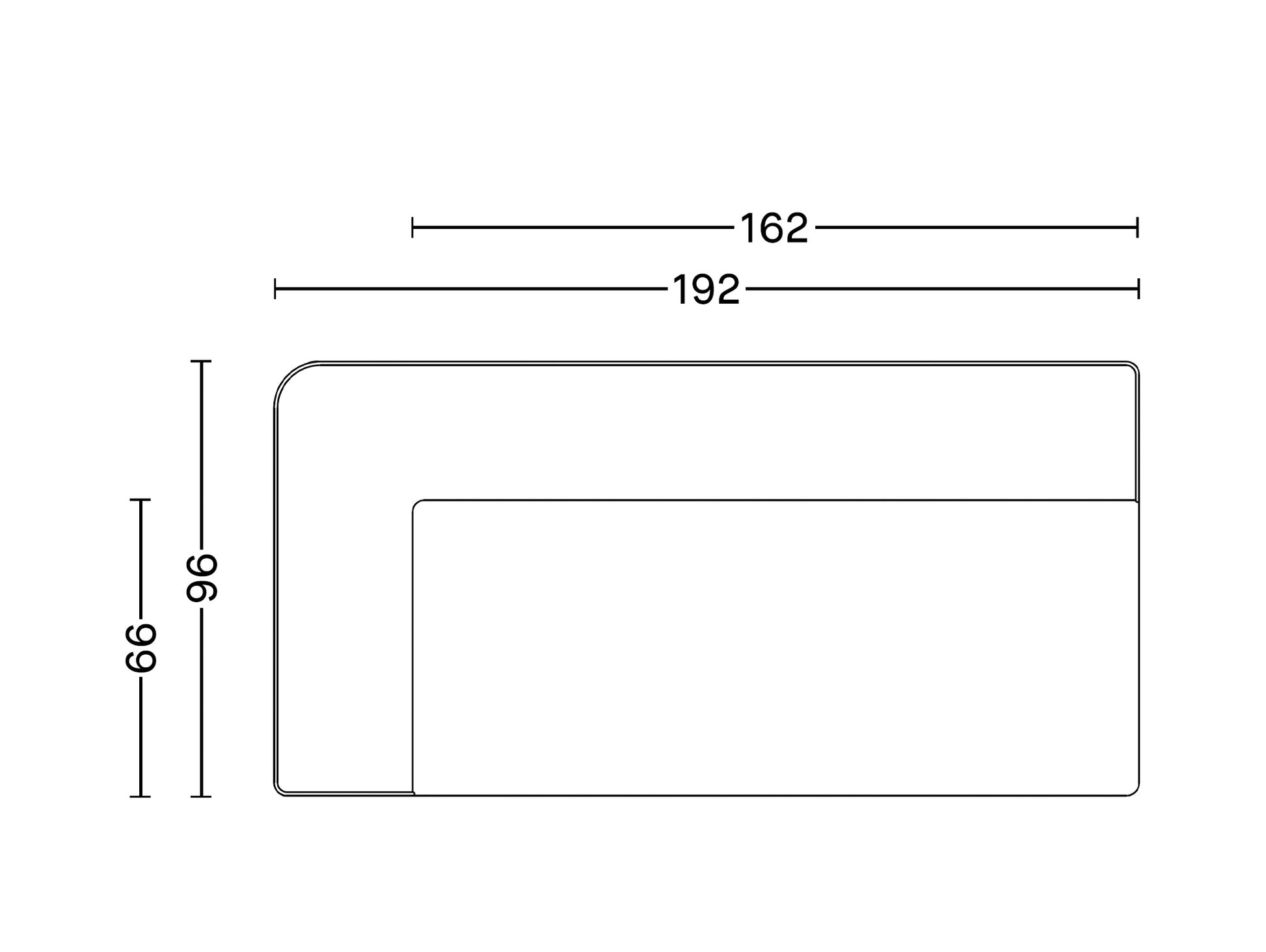 Eave Modular Sofa 96 - Individual Modules by Audo Copenhagen / Corner Module 192 / Left Armrest (Sitting Right)