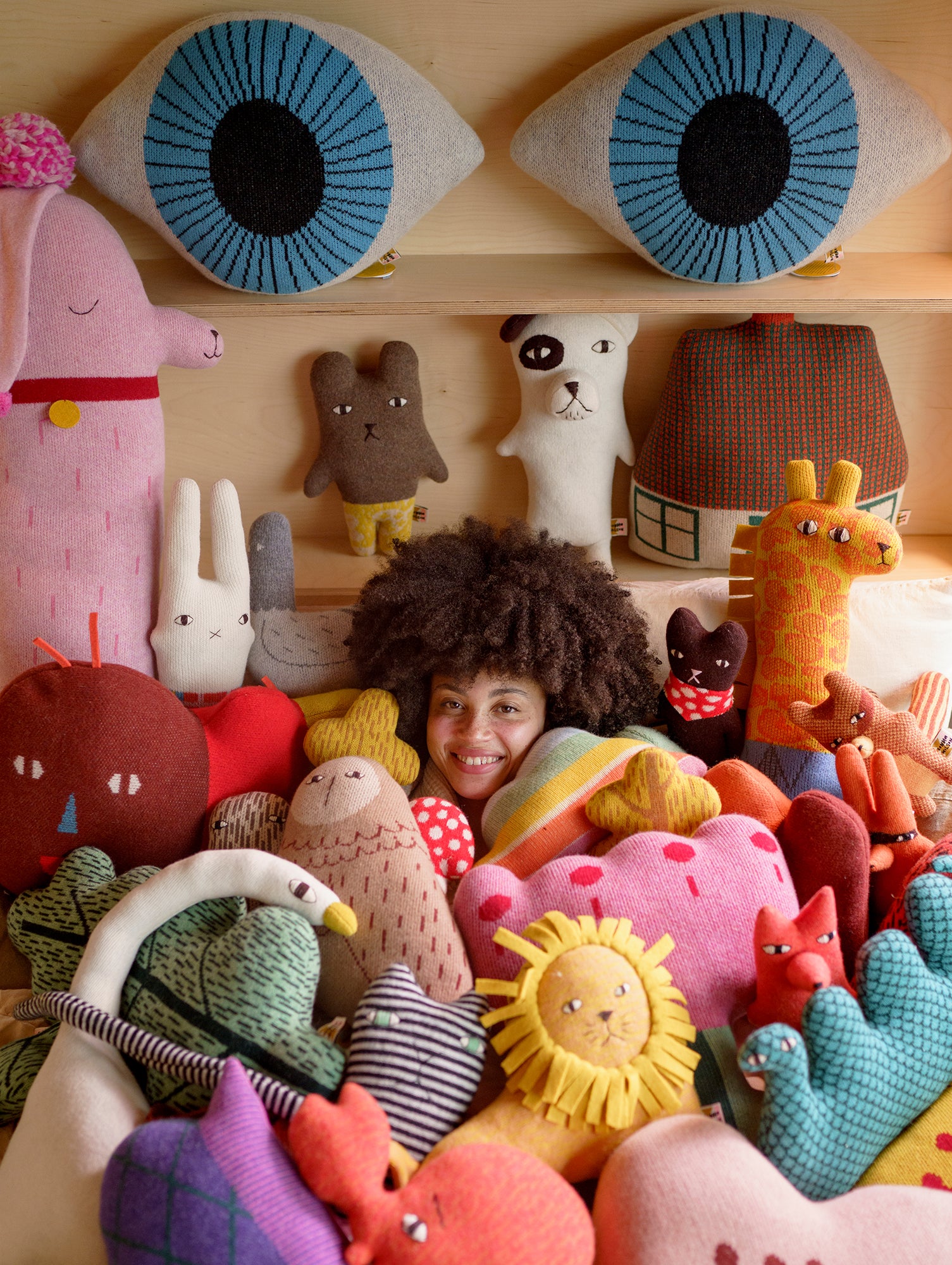 Eye Shaped Cushion by Donna Wilson