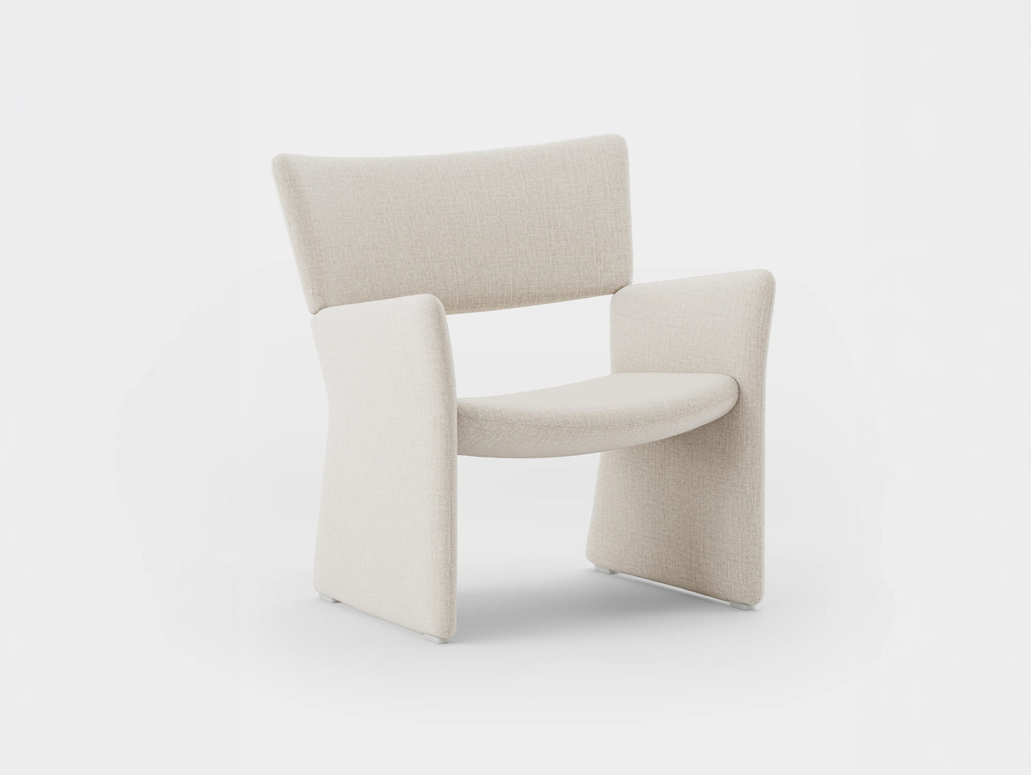 Crown Easy Chair by Massproductions - Linara 05 Porridge