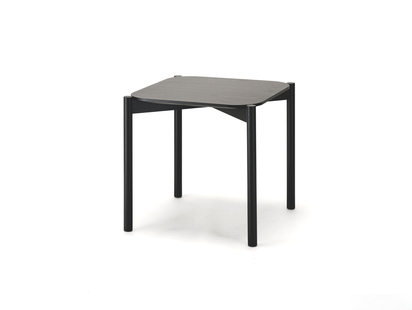 Castor Table by Karimoku New Standard - 75x75 cm /  Black Lacquered Oak