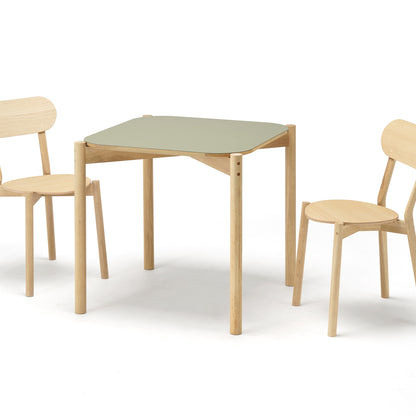 Castor Table by Karimoku New Standard - Olive Linoleum