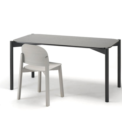 Castor Table by Karimoku New Standard -  Black Lacquered Oak