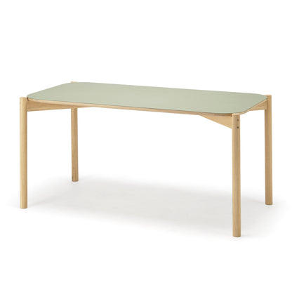 Castor Table by Karimoku New Standard - 150 x 75 cm / Olive Linoleum