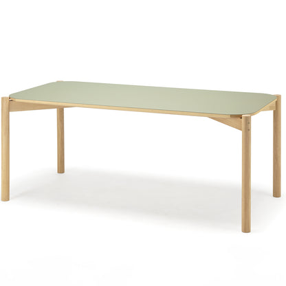 Castor Table by Karimoku New Standard - 180 x 85cm  / Olive Linoleum