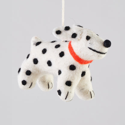 Dog Felted Hanging Decorations by Wrap Stationery - Eric, Spotty Dog