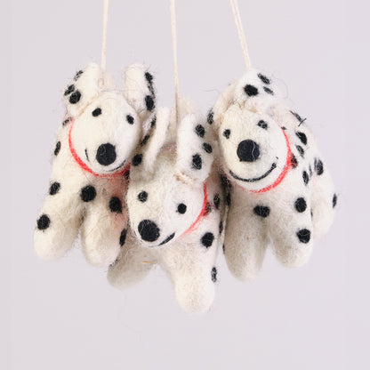 Dog Felted Hanging Decorations by Wrap Stationery - Eric, Spotty Dog