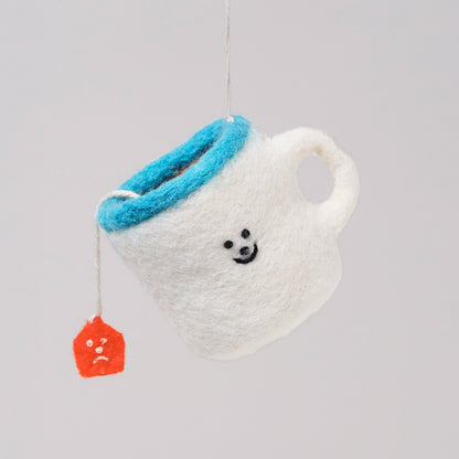 Cup of Tea Felt Hanging Decoration