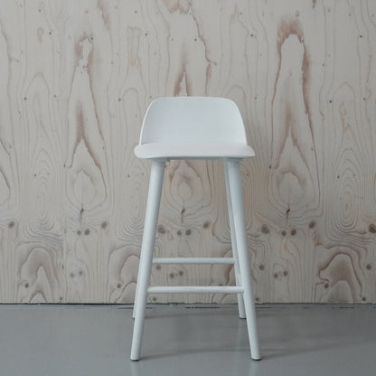Muuto Nerd Barstool / 65cm Seat Height / White Painted Oak 