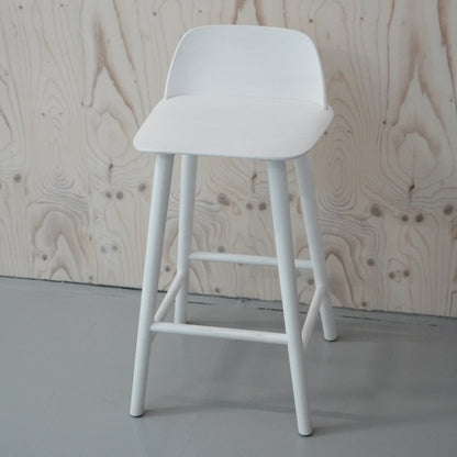 Muuto Nerd Barstool / 65cm Seat Height / White Painted Oak 