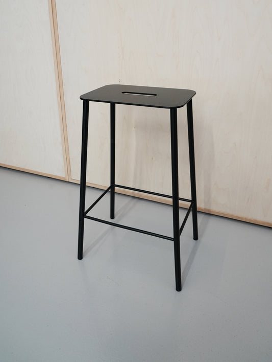 Adam Stool Mono / 65cm Seat Height / Black Steel / Factory 2nd