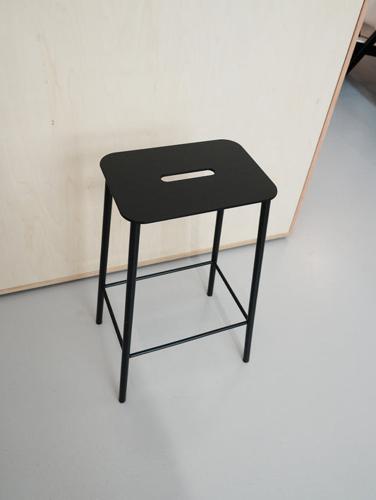 Adam Stool Mono / 65cm Seat Height / Black Steel / Factory 2nd