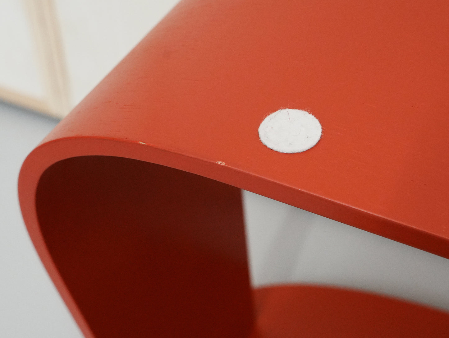Harry Stool / Red Lacquered Oak / Ex-Display