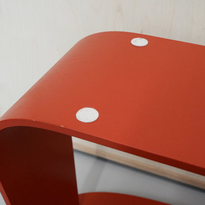 Harry Stool / Red Lacquered Oak / Ex-Display