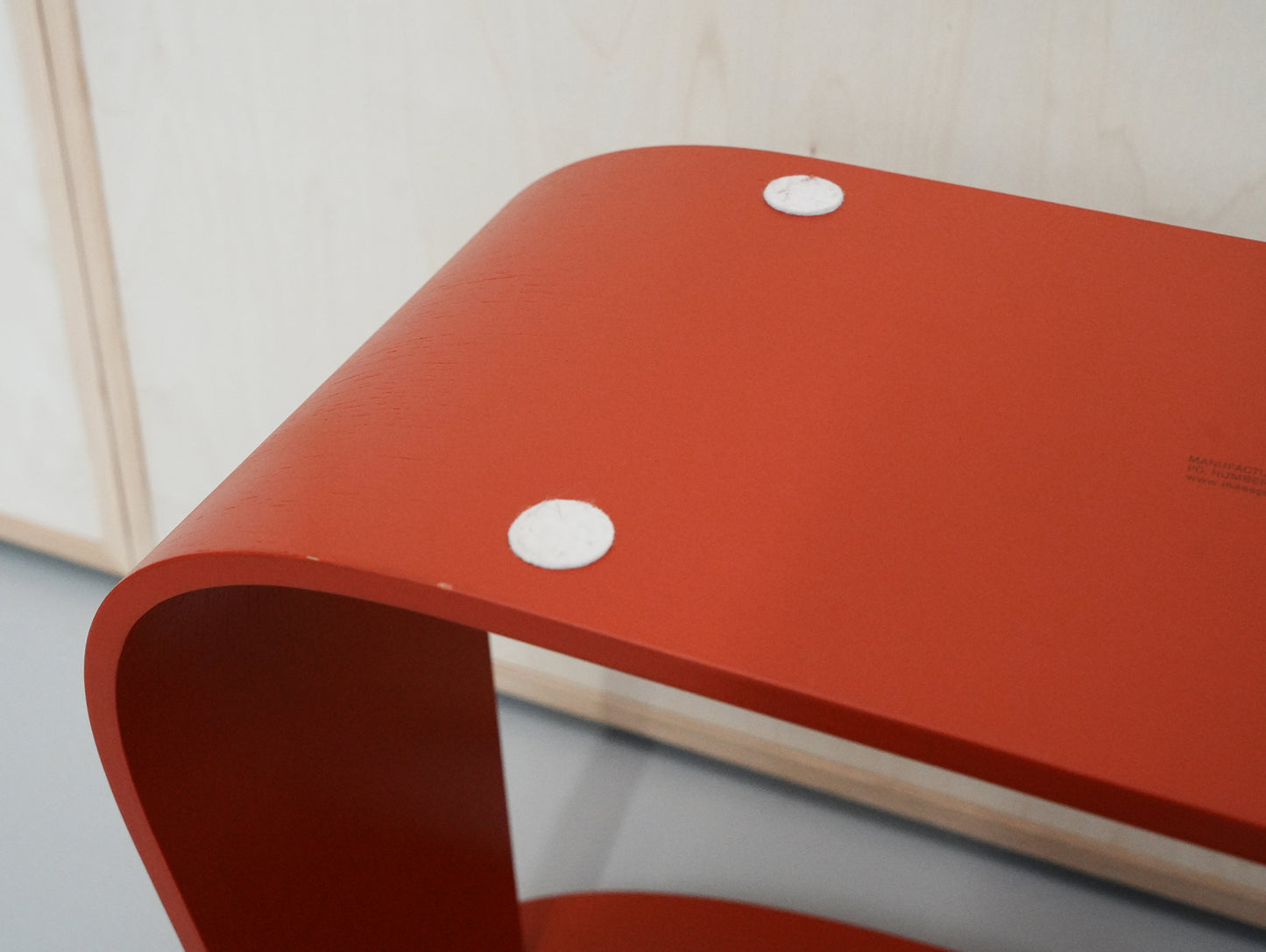 Harry Stool / Red Lacquered Oak / Ex-Display