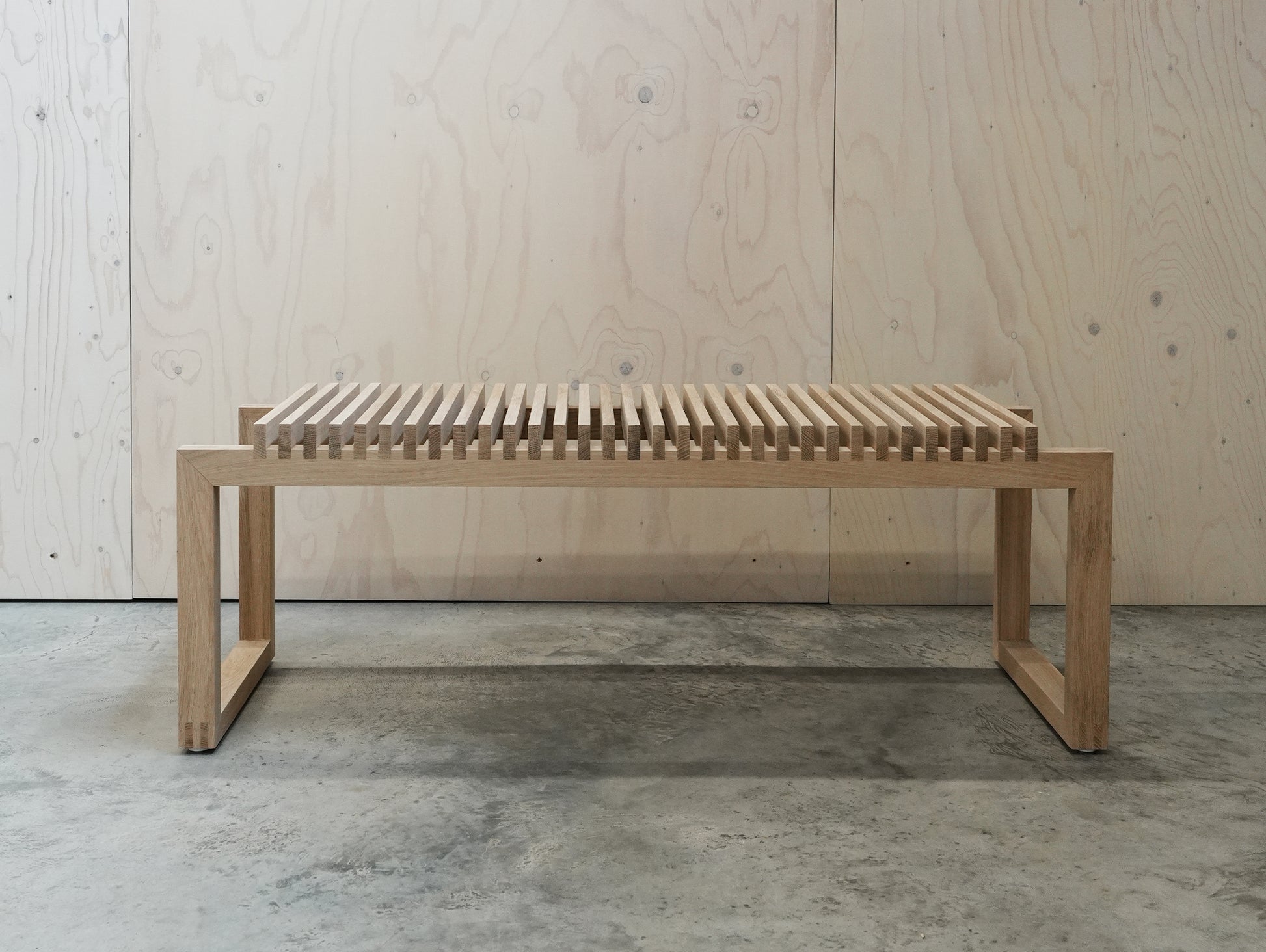 Cutter Bench / Untreated Oak / Open Box by Fritz Hansen