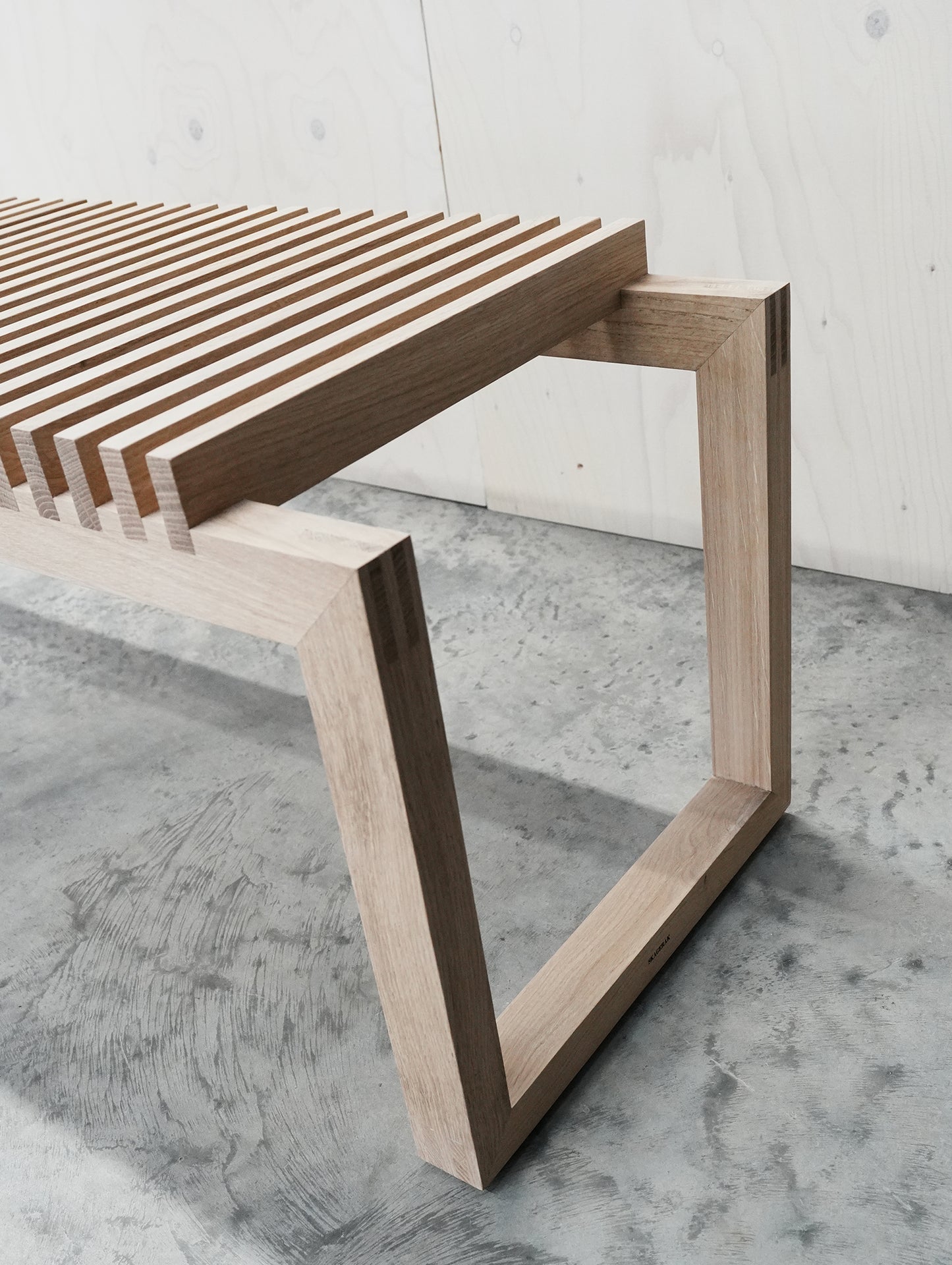 Cutter Bench / Untreated Oak / Open Box by Fritz Hansen
